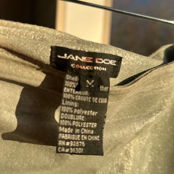 🆕Jane Doe Collection 💯Genuine Leather Light Green Pencil Skirt Midi Split Size M - Picture 12 of 13